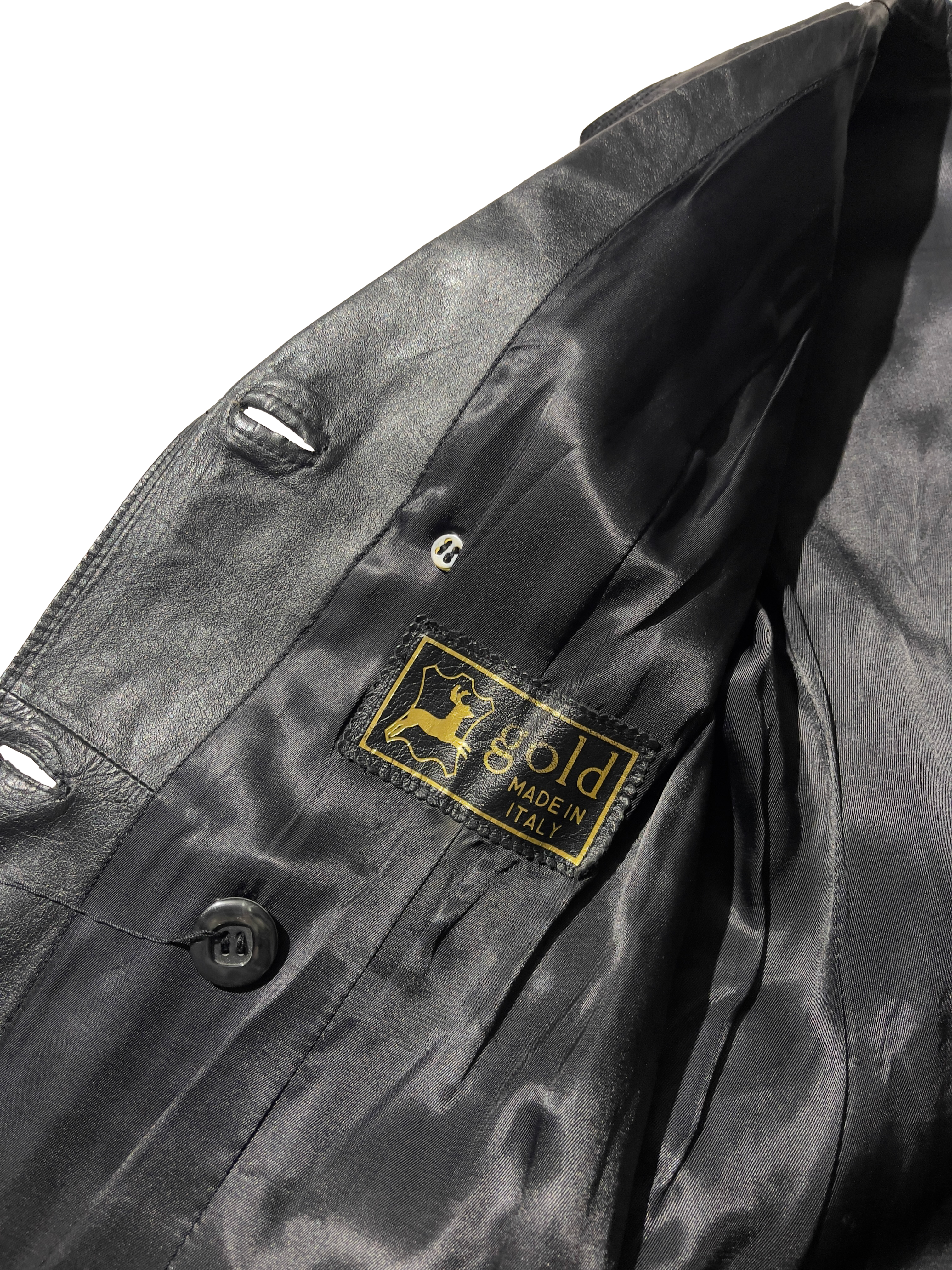 Leather trench coat